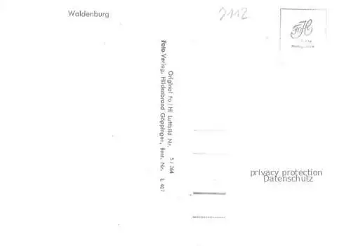 AK / Ansichtskarte Waldenburg Hohenlohekreis BW Fliegeraufnahme