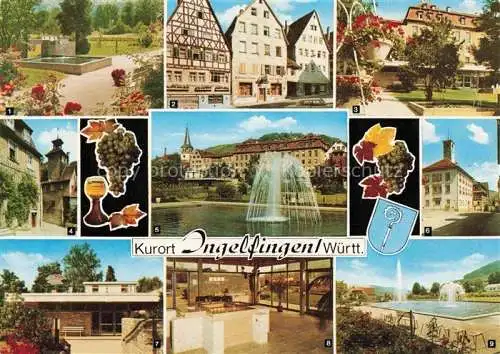 AK / Ansichtskarte Ingelfingen Brunnen Kurpark Fachwerkhaeuser Brunnenhalle Schloss Tuermle Wasserspiele