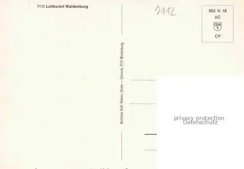 AK / Ansichtskarte Waldenburg Hohenlohekreis BW Stadtturm Hauptstrasse