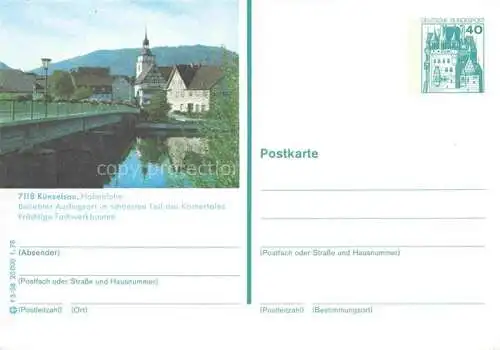 AK / Ansichtskarte Kuenzelsau Kocherbruecke