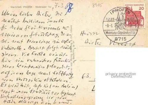 AK / Ansichtskarte Iphofen Roedelseer Tor