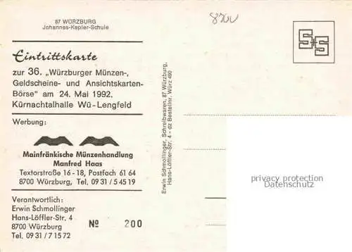 AK / Ansichtskarte WueRZBURG Bayern Johannes Kepler Schule