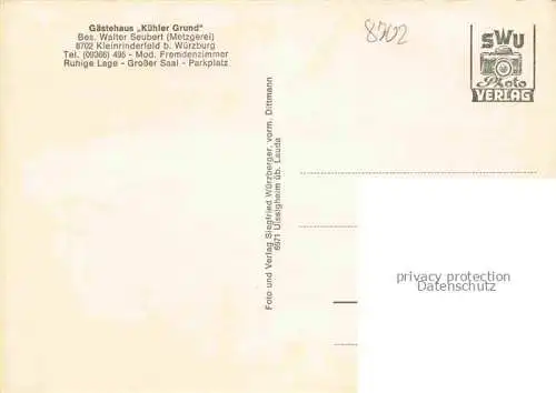 AK / Ansichtskarte Kleinrinderfeld Gaestehaus Kuehler Grund Gastraeume