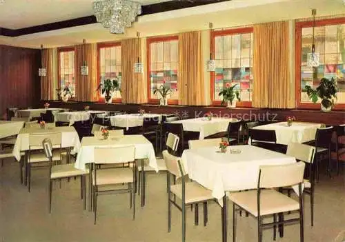 AK / Ansichtskarte Erlabrunn Unterfranken Wuerzburg Bayern Weinhaus Flach Gastraum