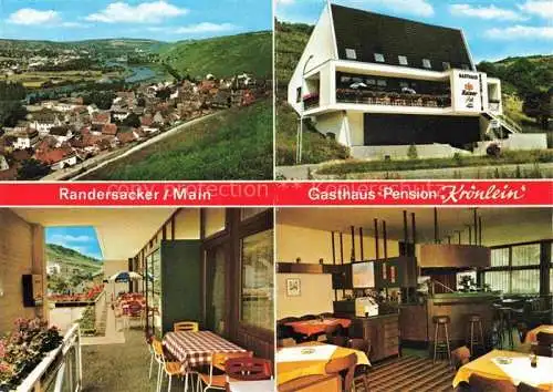 AK / Ansichtskarte Randersacker Panorama Gasthaus Kroenlein Gastraeume