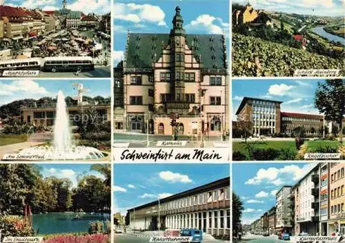 AK / Ansichtskarte SCHWEINFURT Main Marktplatz Sommerbad Rathaus Schloss Mainberg Kugelfischer Im Stadtpark Hauptbahnhof Luitpoldstrasse