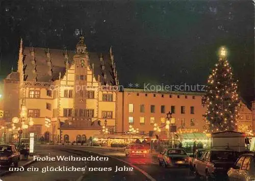 AK / Ansichtskarte SCHWEINFURT Main Weihnachtsmarkt mit Rathaus