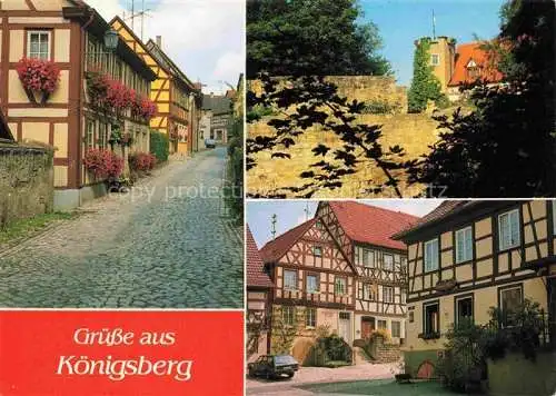 AK / Ansichtskarte Koenigsberg Bayern Gasse Stadtmauer Fachwerkhaeuser