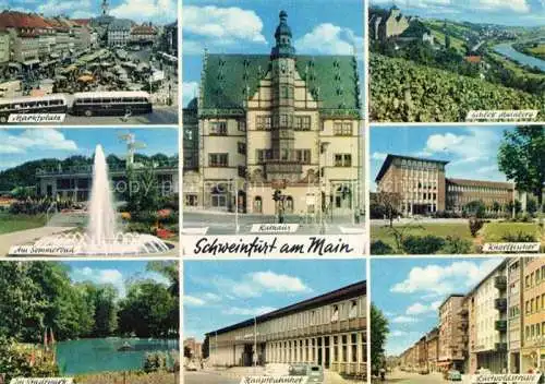 AK / Ansichtskarte SCHWEINFURT Main Marktplatz Sommerbad Rathaus Schloss Mainberg Kugelfischer Im Stadtpark Hauptbahnhof Luitpoldstrasse