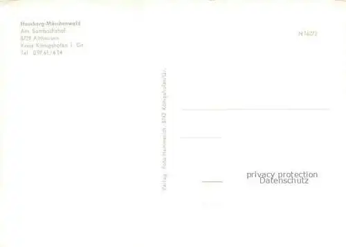 AK / Ansichtskarte Althausen Bad Kissingen Hassberg Maerchenwald Am Samsbachhof Teilansichten