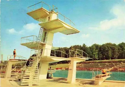 AK / Ansichtskarte SCHWEINFURT Main Sommerbad Sprungturm