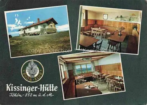 AK / Ansichtskarte Kissingerhuette 832m Feuerberg Wildflecken Bad Kissingen Bayern Ansicht Gastraeume