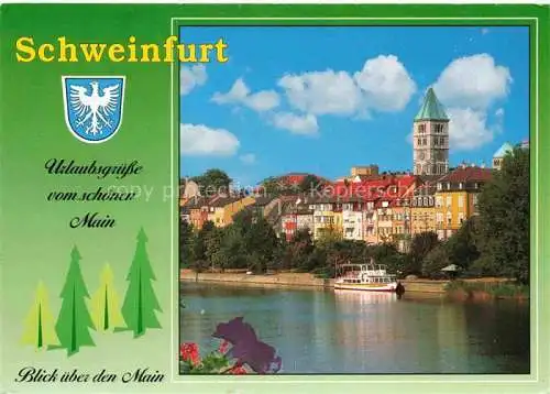 AK / Ansichtskarte SCHWEINFURT Main Mainpartie Fahrgastschiff