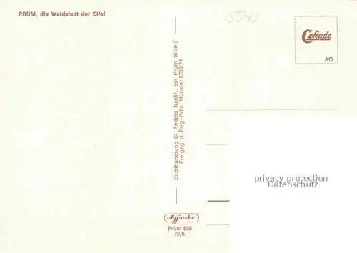 AK / Ansichtskarte Pruem Eifel Rheinland-Pfalz Fliegeraufnahme