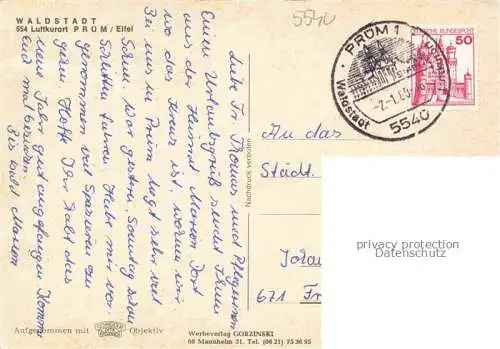 AK / Ansichtskarte Pruem Eifel Rheinland-Pfalz Fliegeraufnahme