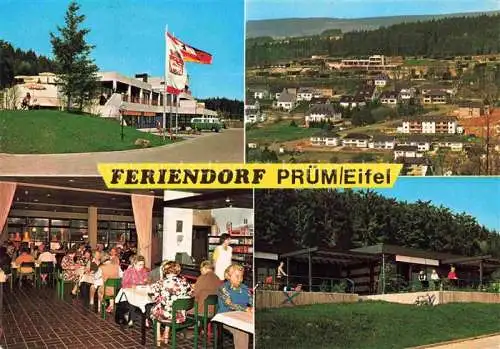 AK / Ansichtskarte Pruem Eifel Rheinland-Pfalz Feriendorf des Erholungswerks der Deutschen Bundespost Gastraum Panorama