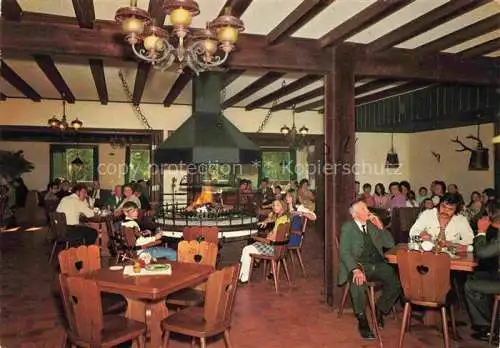 AK / Ansichtskarte Schnee Eifel Blockhaus Restaurant Schwarzer Mann