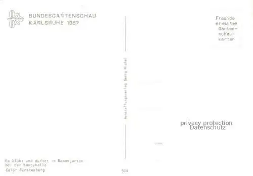 AK / Ansichtskarte BUGA Bundesgartenschau Karlsruhe Rosengarten nancyhalle
