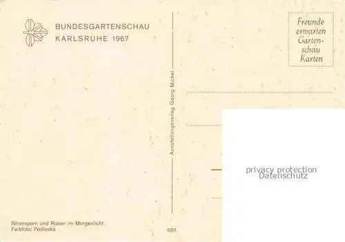 AK / Ansichtskarte BUGA Bundesgartenschau Karlsruhe Rittersport Rosen Morgenlicht 