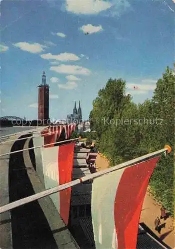 AK / Ansichtskarte BUGA Bundesgartenschau Koeln Staatenhaus Messeturm Dom