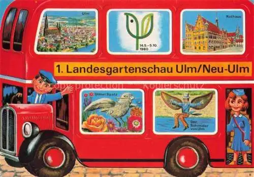 AK / Ansichtskarte LAGA Landesgartenschau Neu Ulm Citytourbus Rathaus 