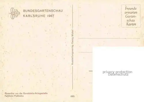 AK / Ansichtskarte BUGA Bundesgartenschau Karlsruhe Rosenflor Gondoletta 