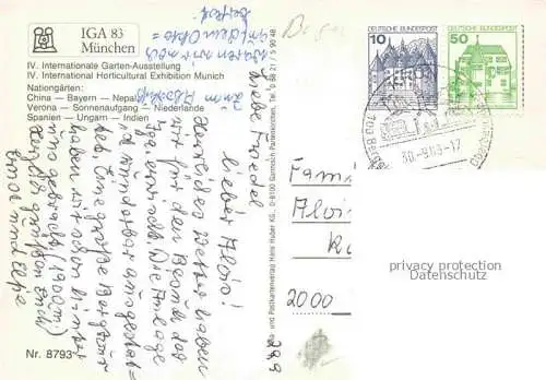 AK / Ansichtskarte IGA Gartenbauaustellung International Muenchen China Nepal Indien  