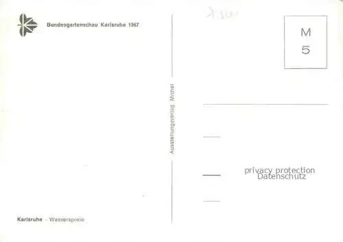 AK / Ansichtskarte BUGA Bundesgartenschau Karlsruhe Wasserspiele Rosen 