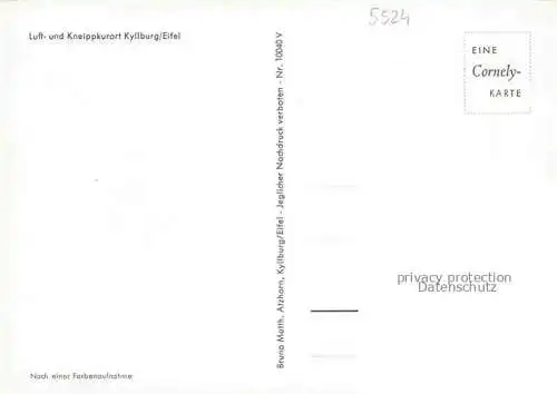 AK / Ansichtskarte Kyllburg Eifelkreis Rheinland-Pfalz Fliegeraufnahme