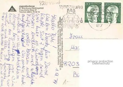 AK / Ansichtskarte Heidingsfeld WueRZBURG Jugendherberge