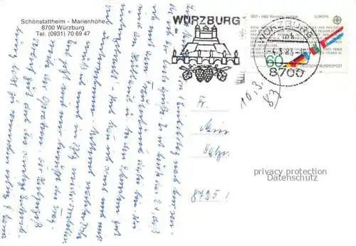 AK / Ansichtskarte WueRZBURG Bayern Schoenstattheim Marienhoehe