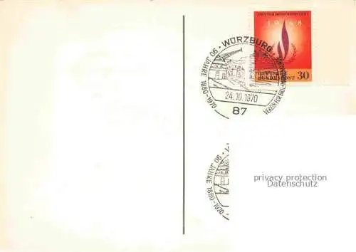 AK / Ansichtskarte WueRZBURG Bayern Postillion Verein fuer Briefmarkenkunde Illustration