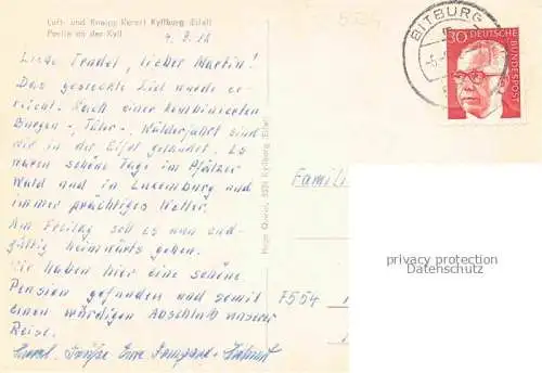 AK / Ansichtskarte Kyllburg Eifelkreis Rheinland-Pfalz Partie an der Kyll
