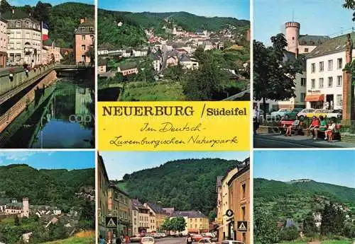 AK / Ansichtskarte Neuerburg Eifel Bitburg-Pruem Kanal Panorama Teilansichten Schloss