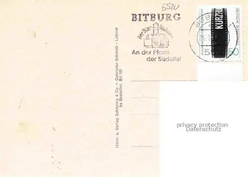 AK / Ansichtskarte Bitburg Brauerei Marktplatz Ehrenfriedhof Rathaus Panorama Albachgrotte Triererstrasse Rathaus Postplatz