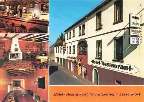 AK / Ansichtskarte Lissendorf Vulkaneifel Rheinland-Pfalz Hotel Restaurant Schuetzenhof Gastraeume Bar Kegelbahn