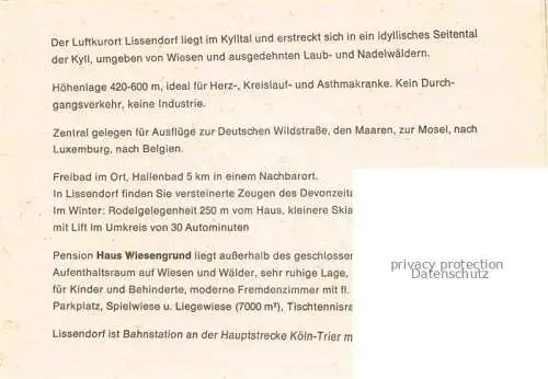 AK / Ansichtskarte Lissendorf Vulkaneifel Rheinland-Pfalz Panorama Haus Wiesengrund