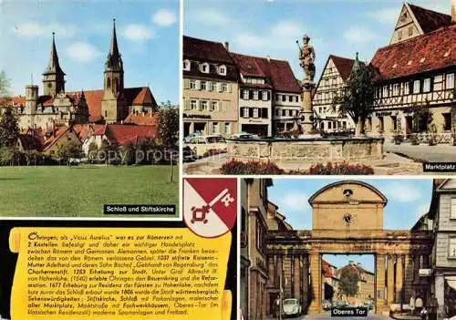 AK / Ansichtskarte oehringen  Hohenlohe Schloss und Stiftskirche Marktplatz Oberes Tor