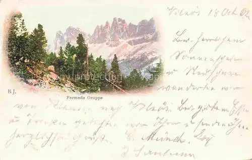 AK / Ansichtskarte Villnoess Suedtirol IT Panorama Blick gegen Fermeda Gruppe