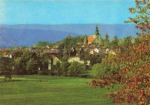 AK / Ansichtskarte Ostheim  Rhoen Panorama Kirchenburg um 1400