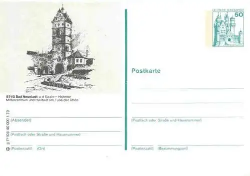 AK / Ansichtskarte Bad Neustadt Saale Bayern Hohntor Kuenstlerkarte