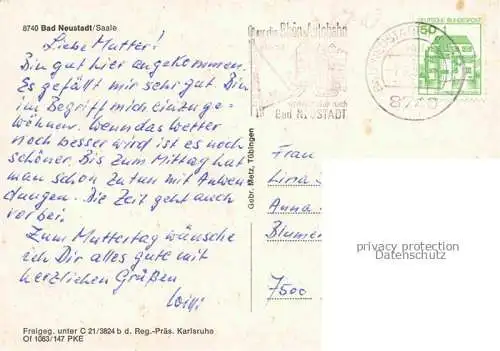 AK / Ansichtskarte Bad Neustadt Saale Bayern Fliegeraufnahme