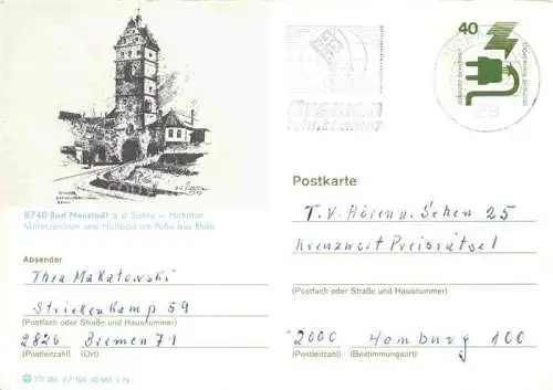 AK / Ansichtskarte Bad Neustadt Saale Bayern Hohntor Kuenstlerkarte