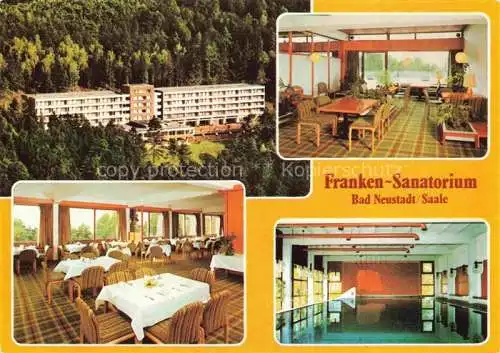 AK / Ansichtskarte Bad Neustadt Saale Bayern Franken-Sanatorium Aufenthaltsraum Speisesaal Hallenbad