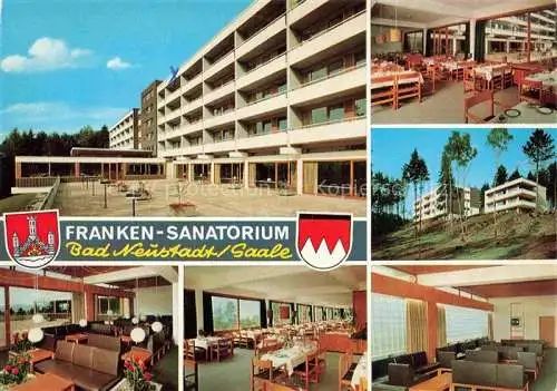 AK / Ansichtskarte Bad Neustadt Saale Bayern Franken-Sanatorium Speisesaal Aufenthaltsraum