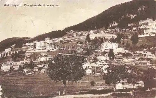AK / Ansichtskarte Leysin VD Vue generale et le viaduc