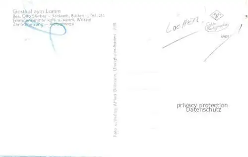 AK / Ansichtskarte Seckach Neckar-Odenwald-Kreis BW Gasthof zum Lamm Gastraeume
