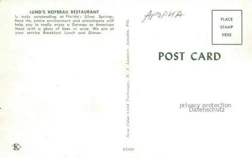 AK / Ansichtskarte Apopka Florida USA Lunds Hofbraeu Restaurant