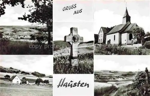 AK / Ansichtskarte Hausten Mayen-Koblenz Rheinland-Pfalz Panorama Kreuz Kirche