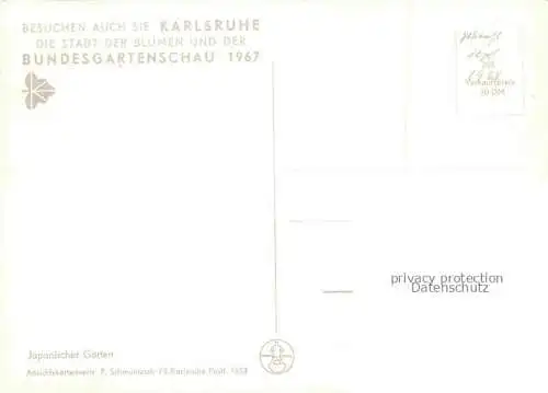 AK / Ansichtskarte BUGA Bundesgartenschau Karlsruhe Japanischer Garten 